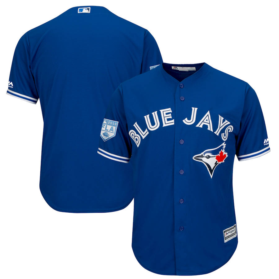 Men's Toronto Blue Jays Blank Majestic Royal 2019 Spring Training Cool Base Stitched MLB Jersey